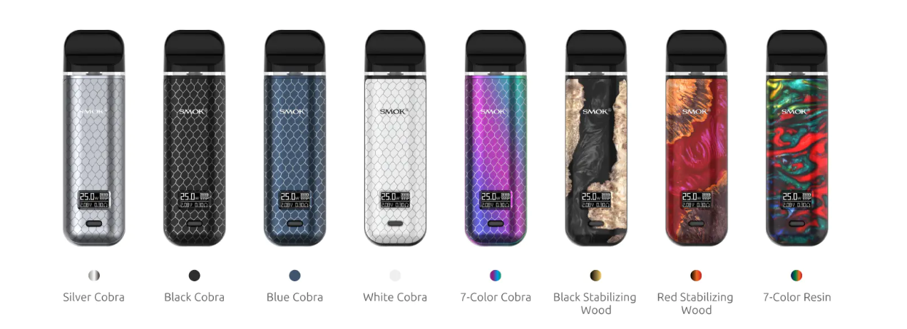 Smok Novo X Pod Kit Colour Options