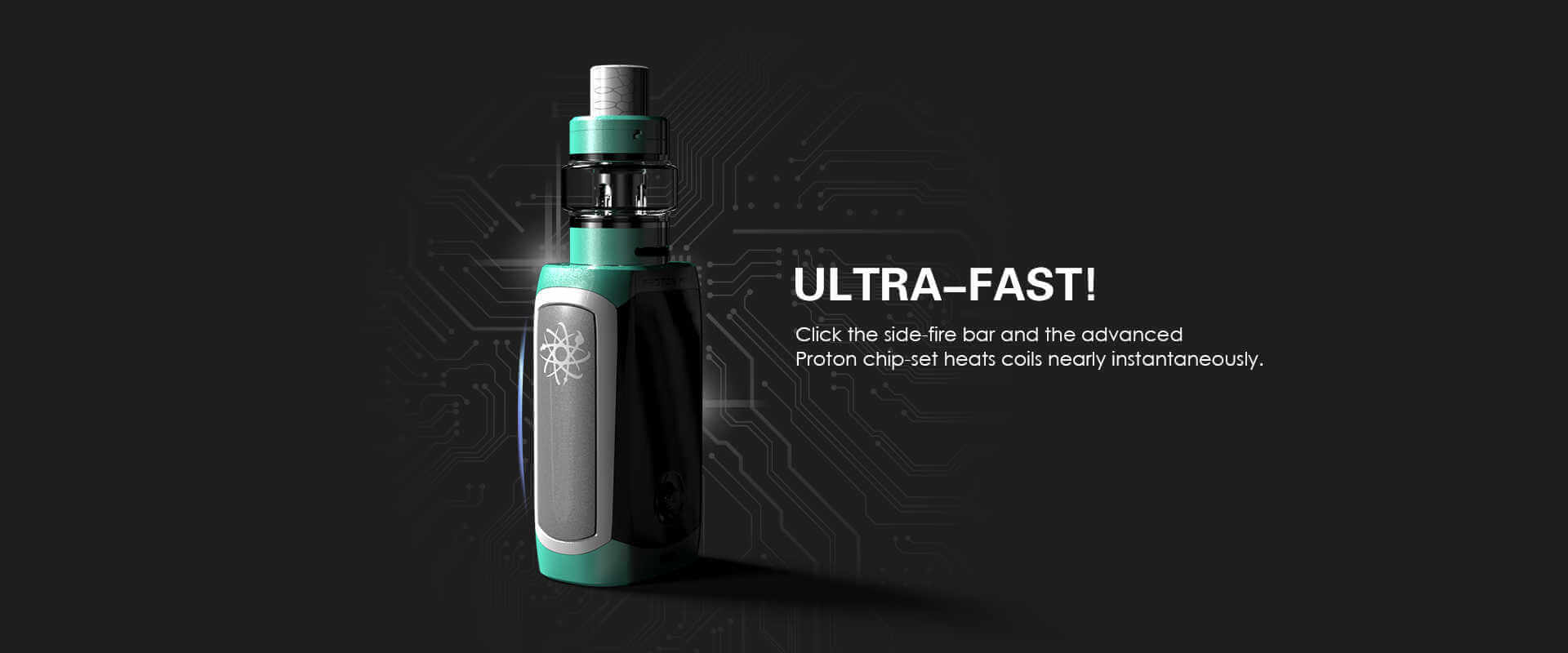 The Innokin Proton Mini has a fast firing chipset inside