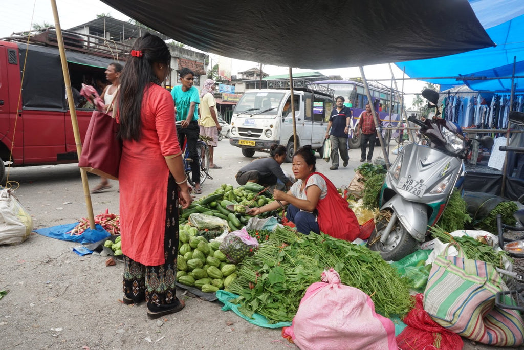 At street veggie stall in north Bengal