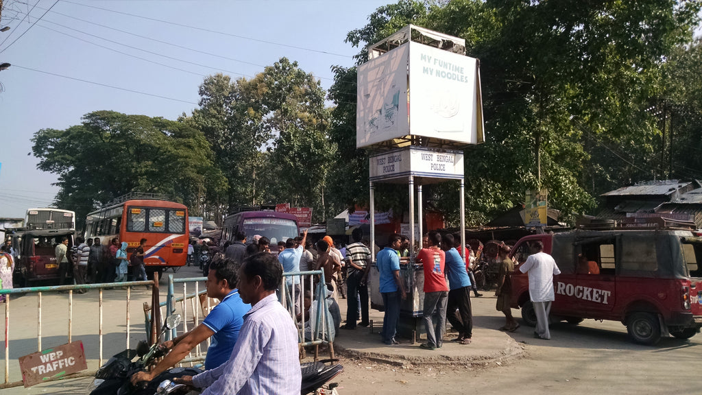 At the Indo-Nepal border.