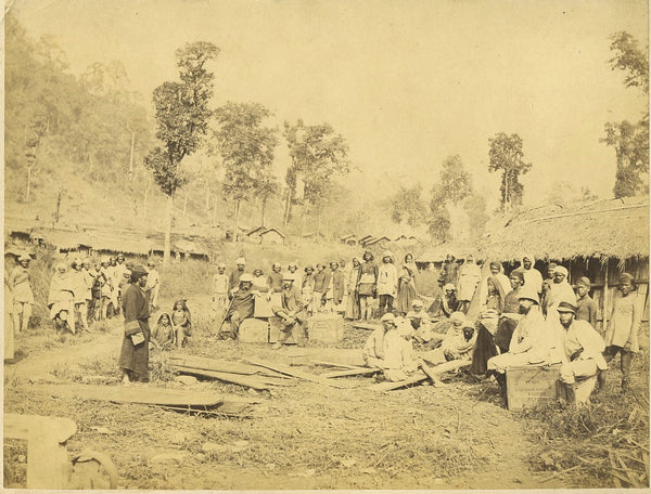 "Darjeeling tea garden workers with their owners, 1880s." Courtesy, Columbia University