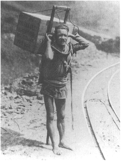 Tea porter in Darjeeling, India 