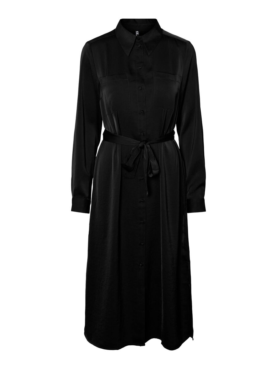 Ina Midi Shirt Dress (Black) | Love Cherish | Dress