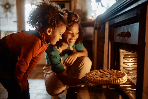 pie in the oven