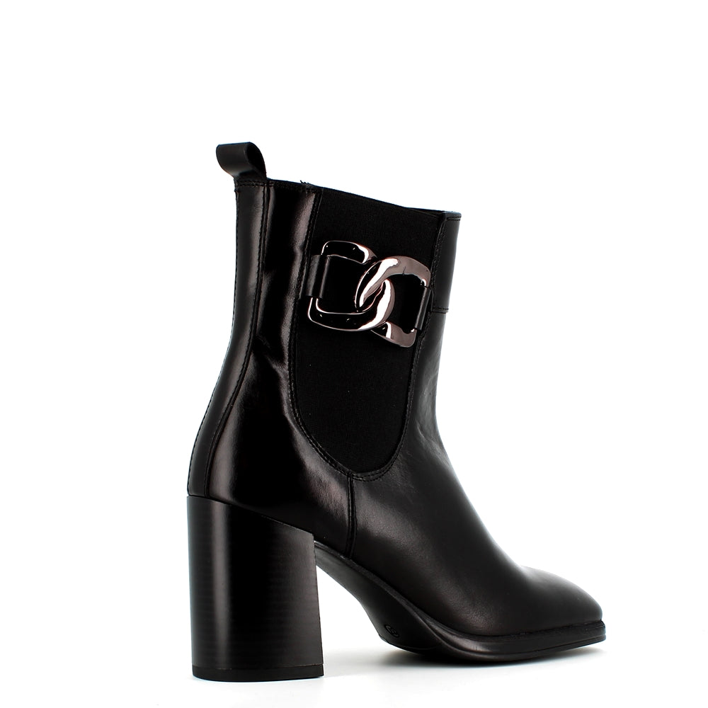 Rizzoli High Heel Chelsea Boot with Buckle Black – Cinders Shoe Heaven