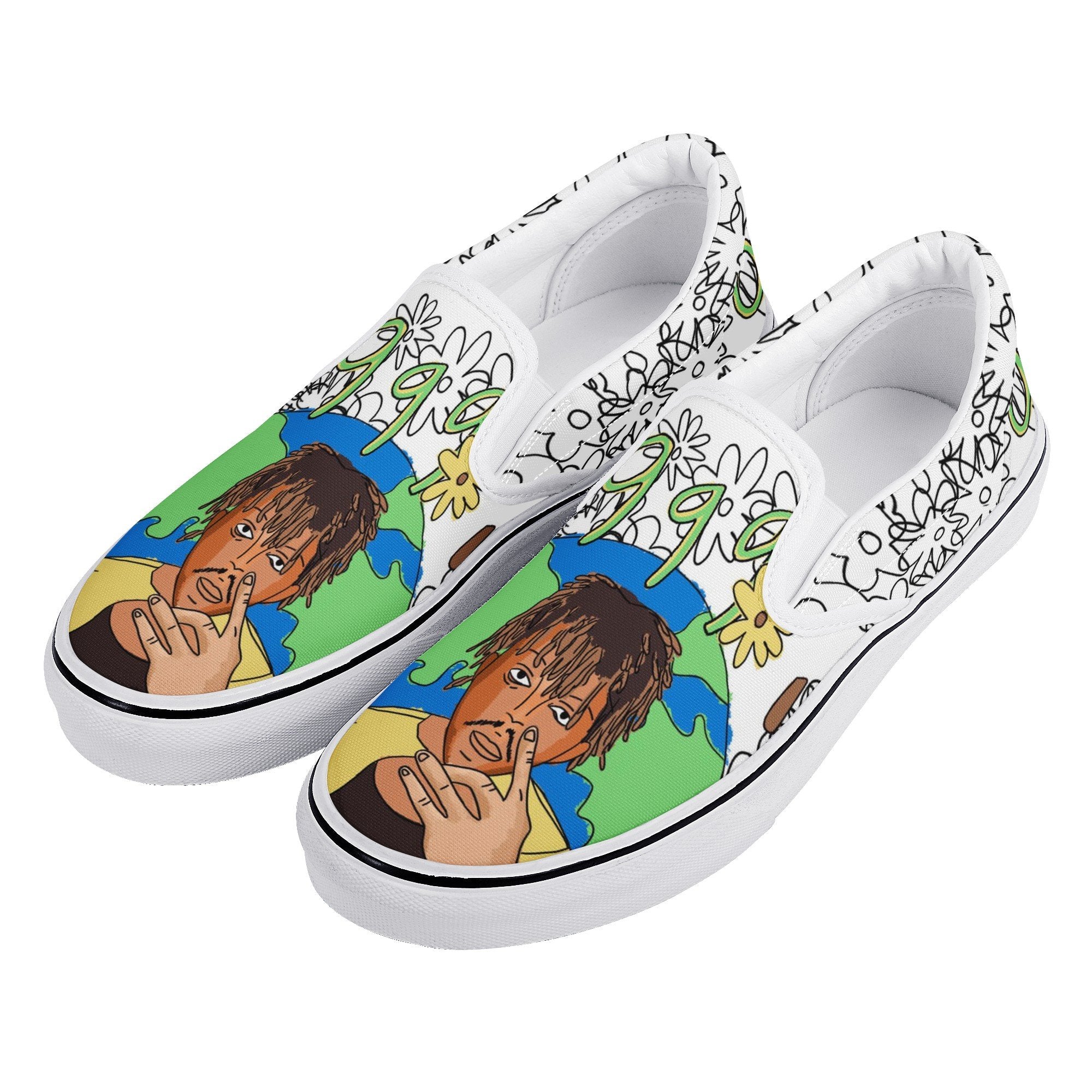 Shop Juice Wrld Custom Slip On Shoes Noxfan