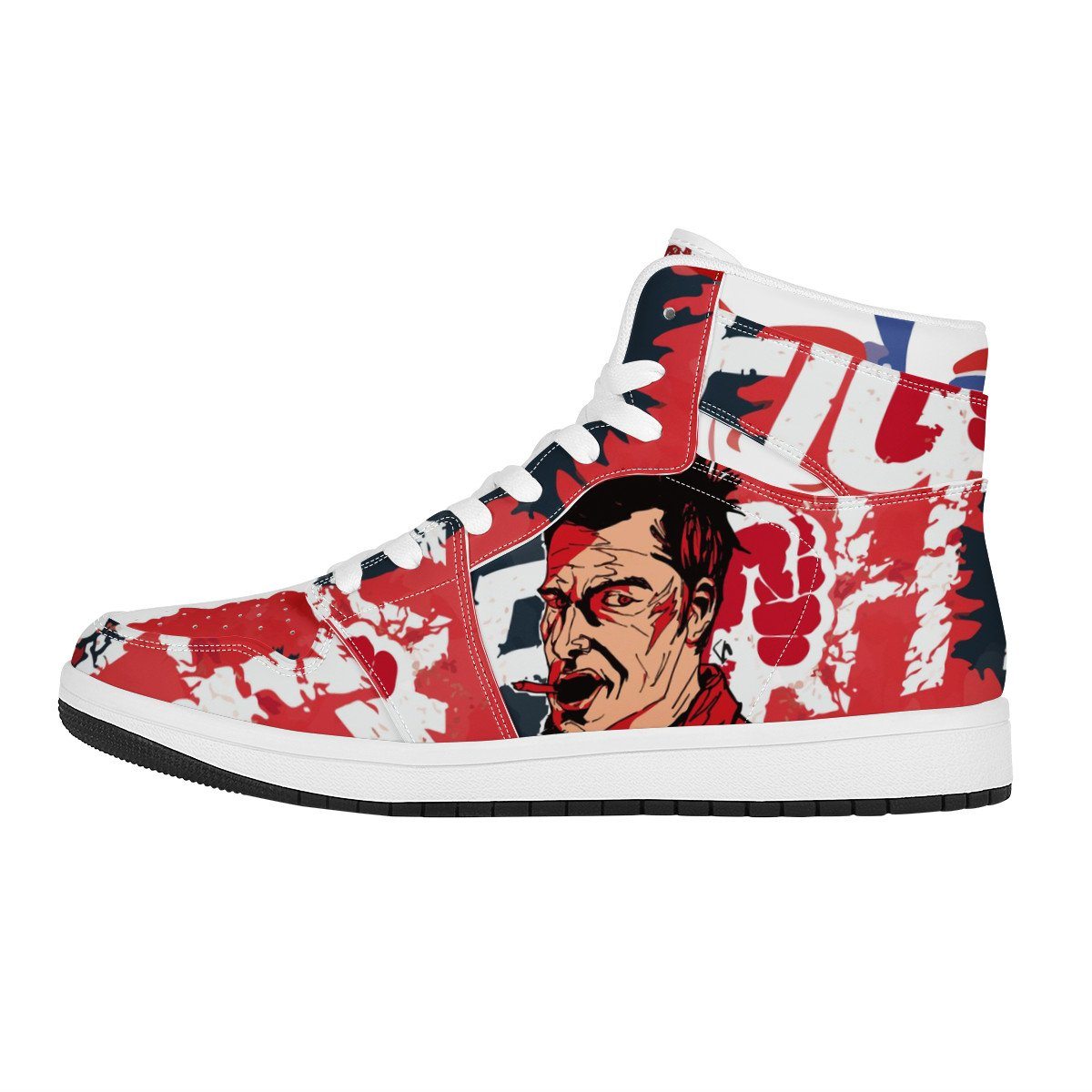 Club High Top Leather Sneaker - Red | NOXFAN -