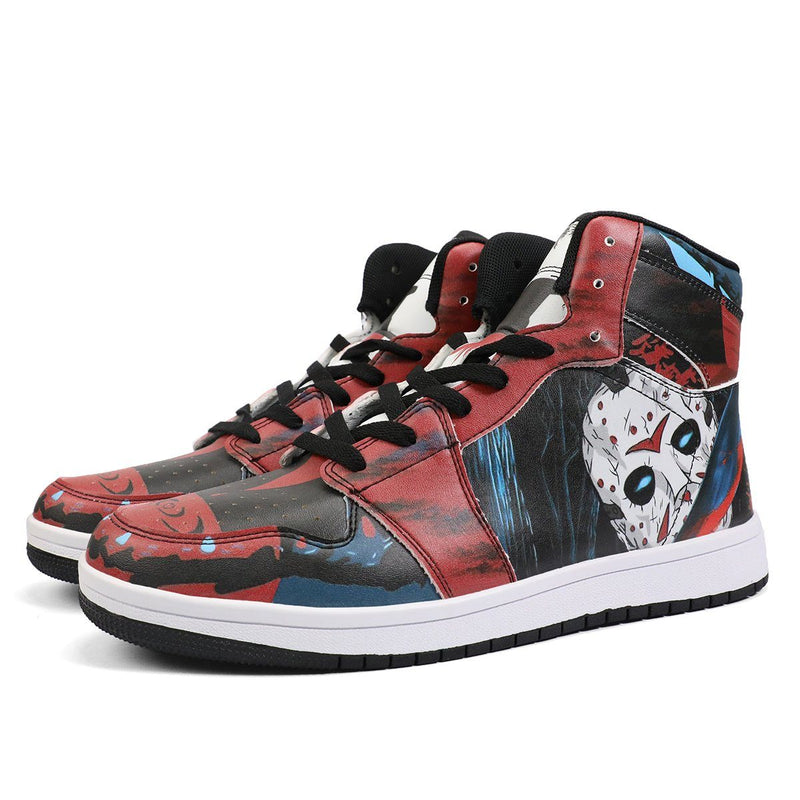Friday The 13th High Top Leather Sneaker - Black | NOXFAN - noxfan