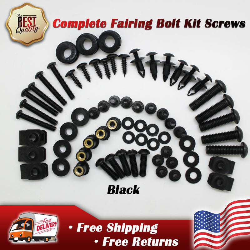 Complete Fairing Bolts Kit Fit For Suzuki Gsxr 600 750 Gsxr1000 Tl1000r 1998 2008 Haybusa Black 