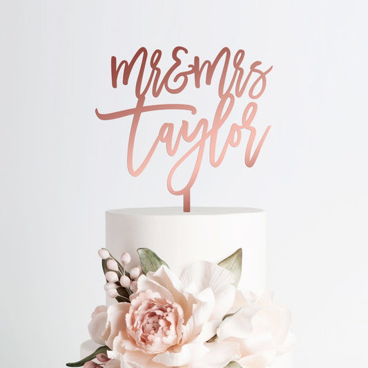 Wedding Cake Topper - Mr & Mrs Personalized Date - Fast Shipping! –  VividEditions