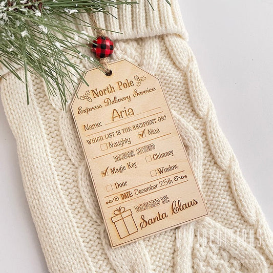 Engraved Leather Christmas Stocking Tag – VividEditions