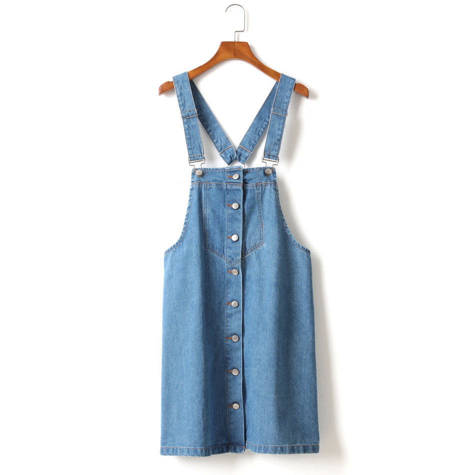 denim dungaree dress plus size