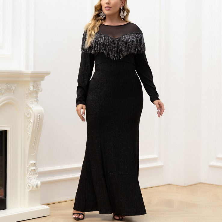 Plus Size Black Evening Dress– Hello Curve