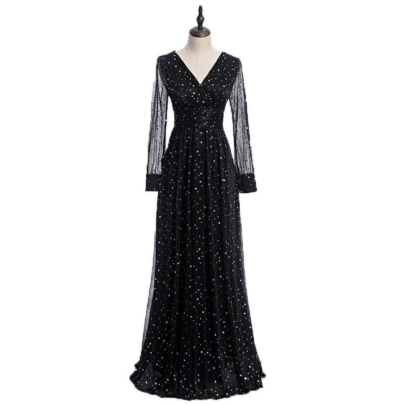 Plus Size Black Wrap Evening Dress– Hello Curve