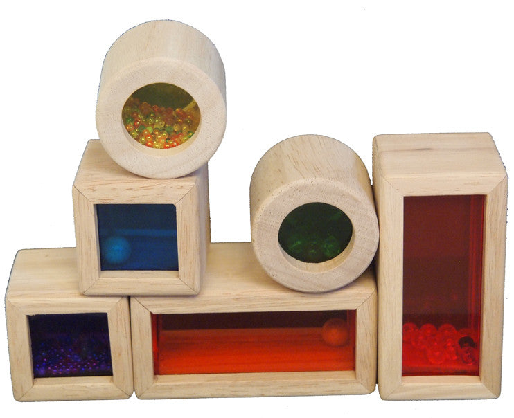 rainbow sensory blocks