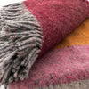 Recycled Wool Block Throw (Red, Orange, Pink)