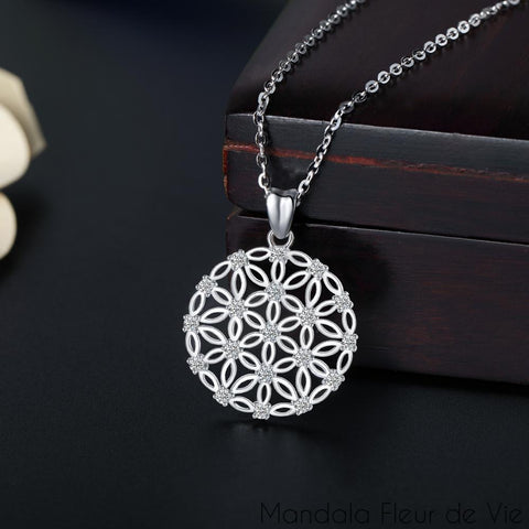 Pendentif Fleur de vie en argent