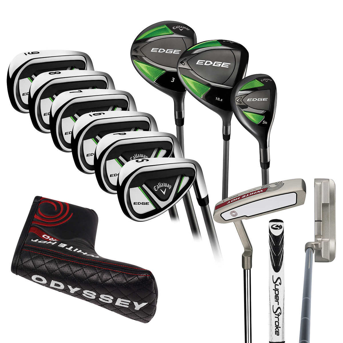 Callaway Edge 10piece Men's Graphite Golf Club Set, Right Handed