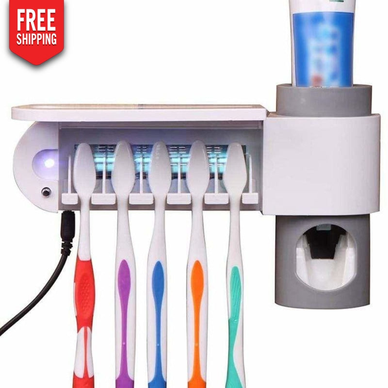 Antibakterieller automatischer UV-Licht-Zahnbürsten-Sterilisator-Zahnpastaspender