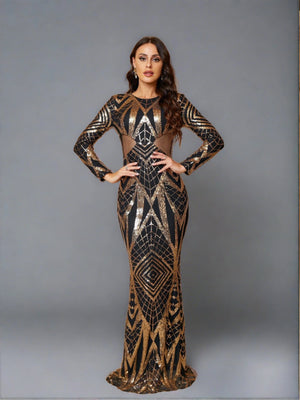 Long Sleeve Gown - Zalia Atelier