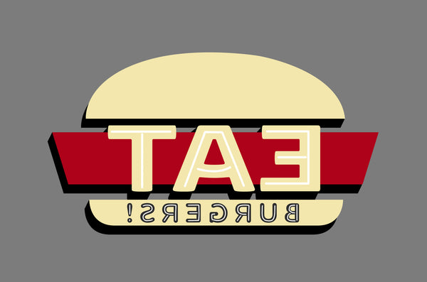 Eat Burgers Logo Design by Ron Schmidt