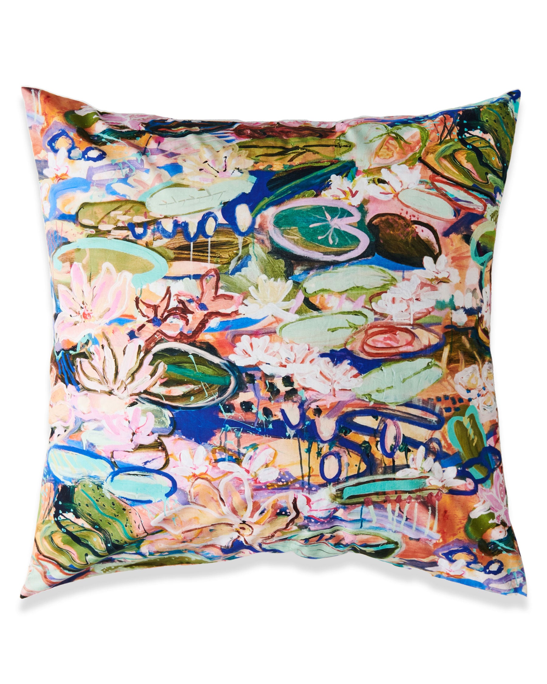 Kip&Co x Kezz Brett Waterlily Waterway Organic Cotton European Pillowcases