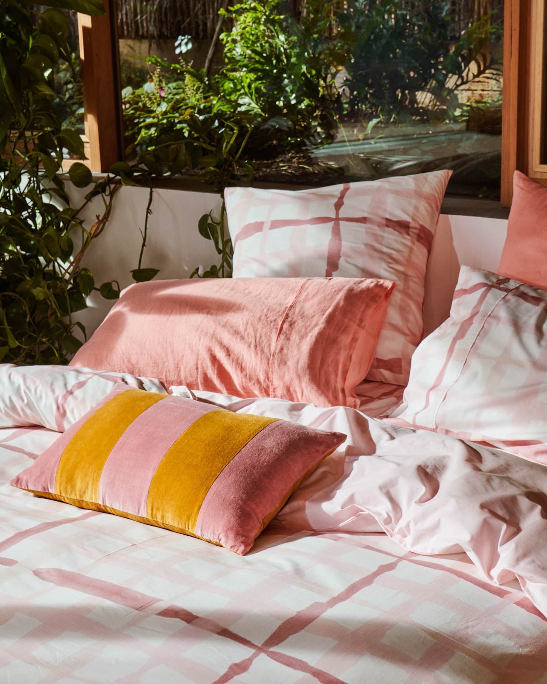 Inky Wink Pink Organic Cotton European Pillowcases