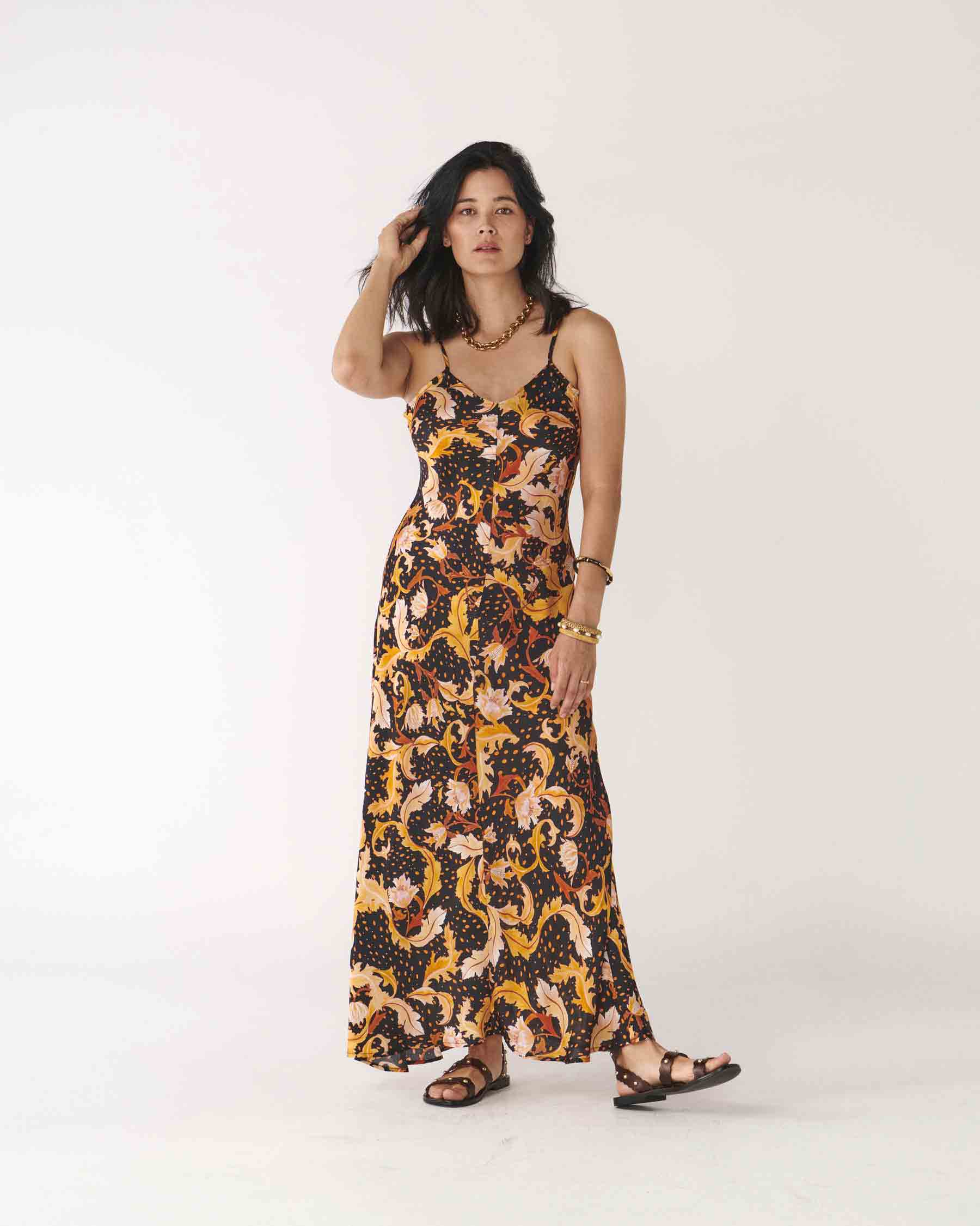 Secret Garden Silk Slip Dress