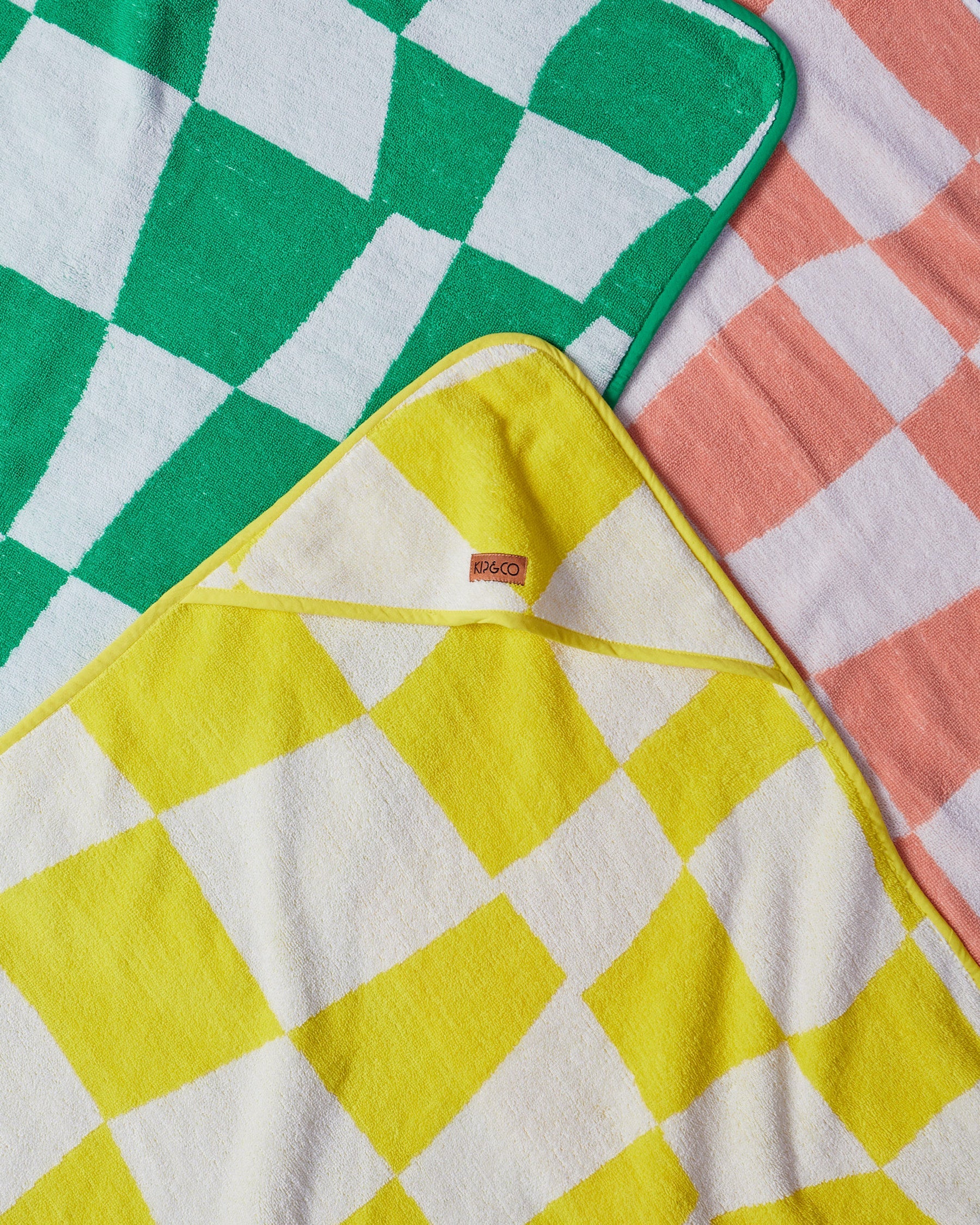 Checkerboard Yellow Terry Hand Towel – Kip&Co USA
