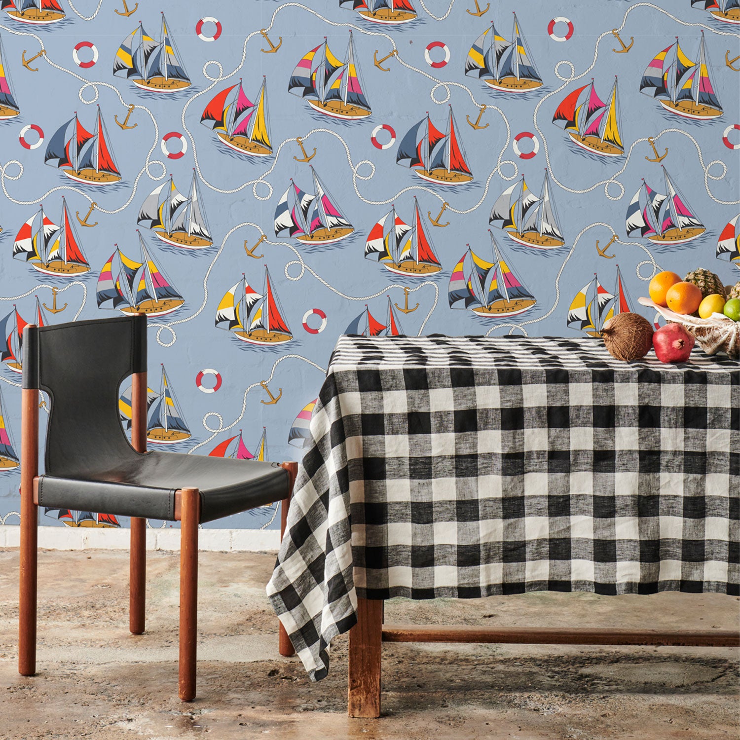 Milton & King x Kip&Co Hey Sailor Regatta Wallpaper