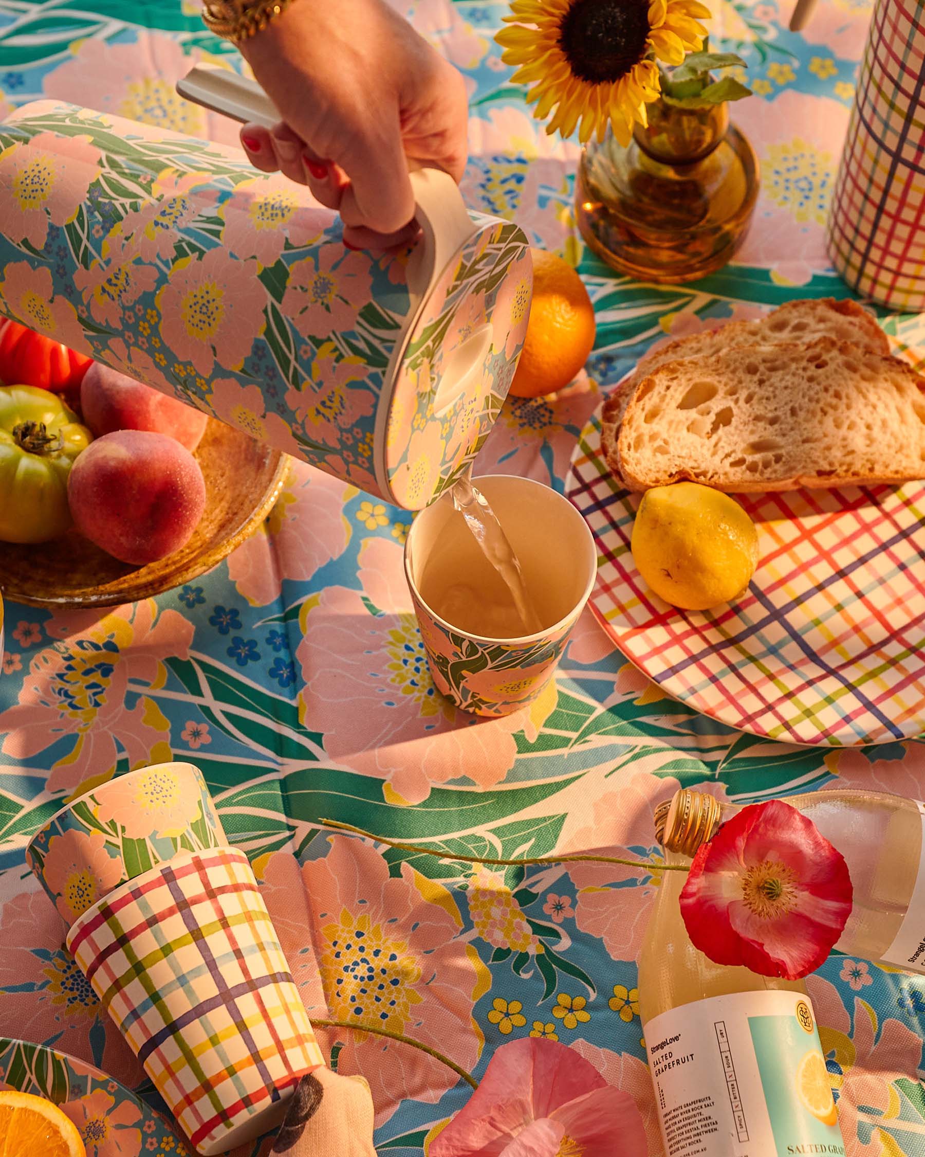 Tumbling Flowers Picnic Mat