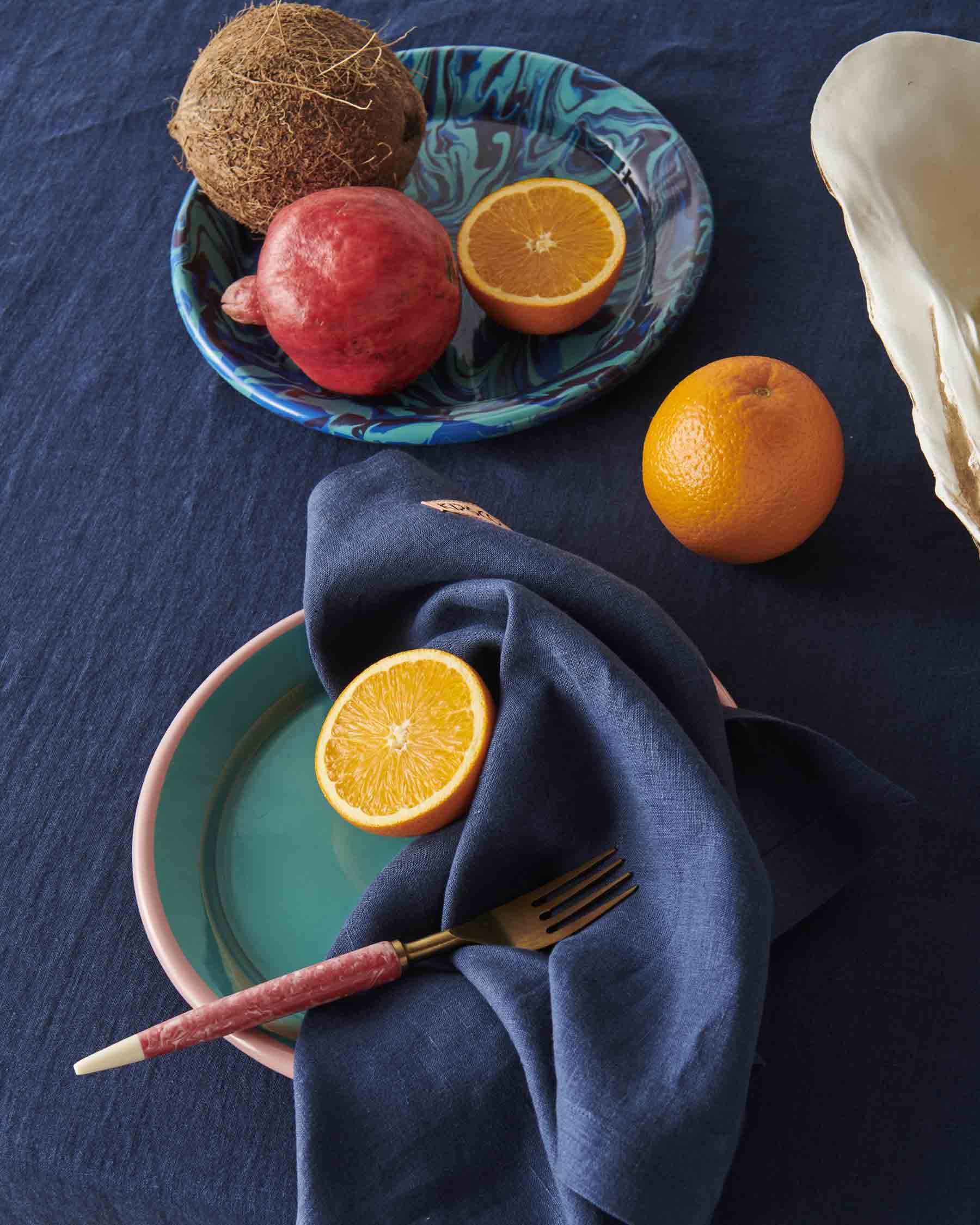 Indigo Linen 6P Napkin Set