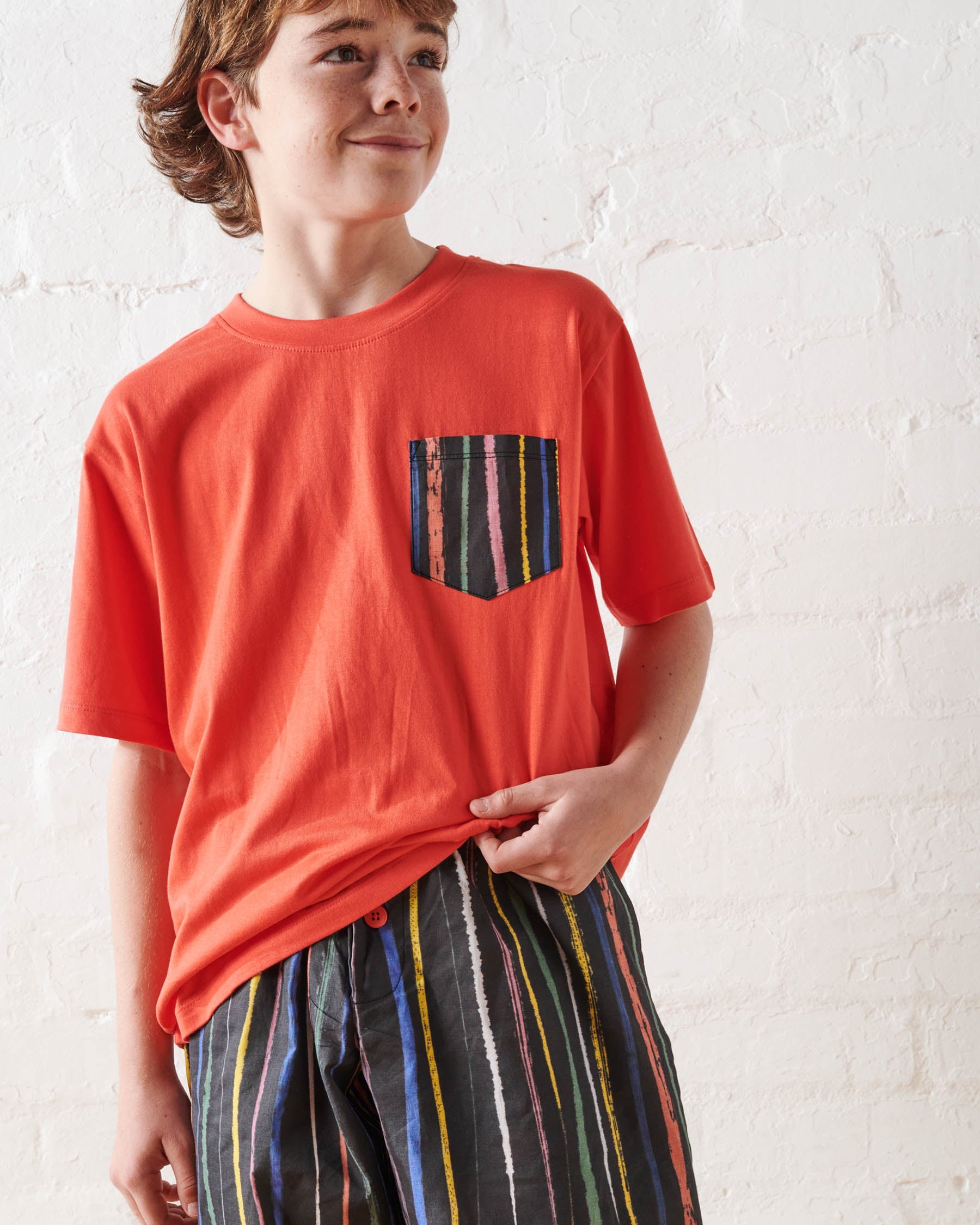 Drawn Up Teen Organic Cotton Tee & Pant Pyjama Set