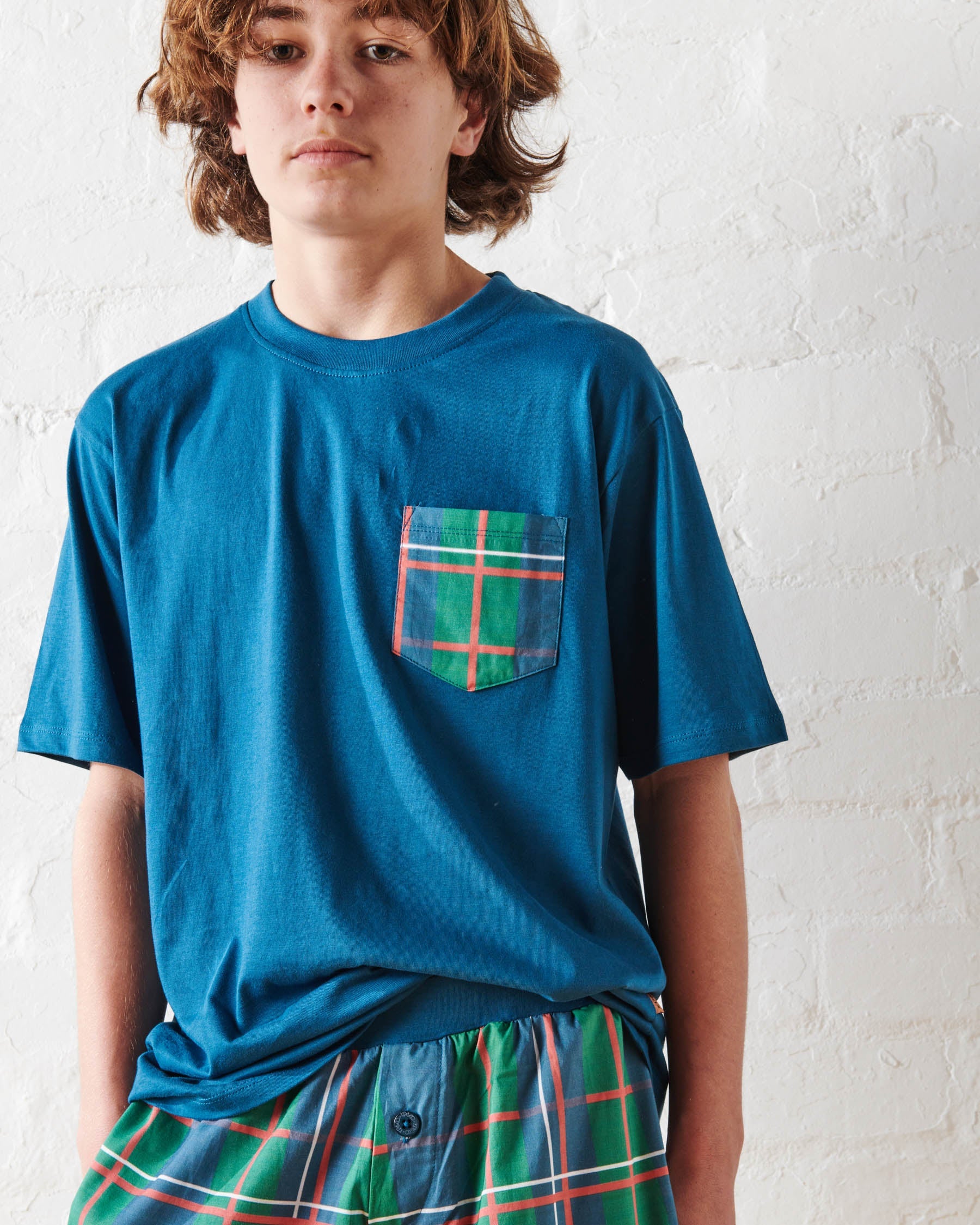 Tartan Fun Teen Organic Cotton Tee & Pant Pyjama Set