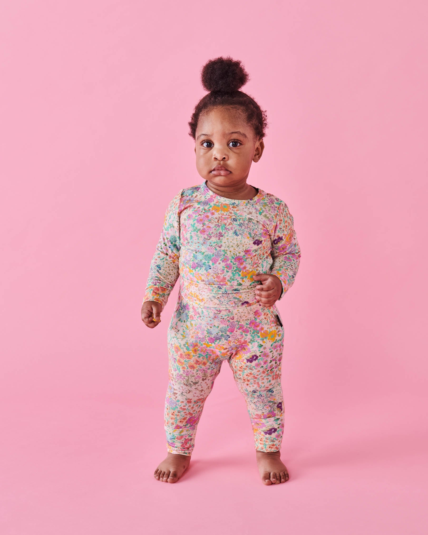 Little Bit Ditsy Organic Long Sleeve Romper