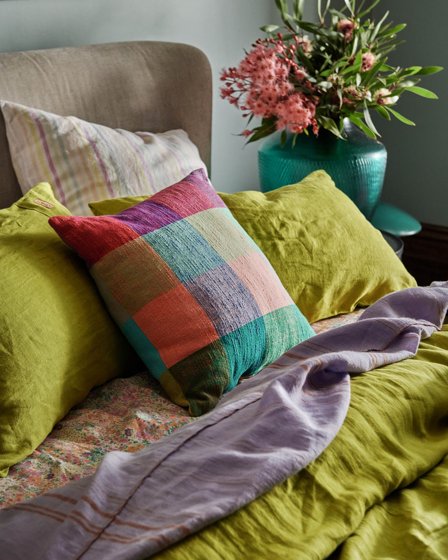 Rainbow Love Woven Cushion