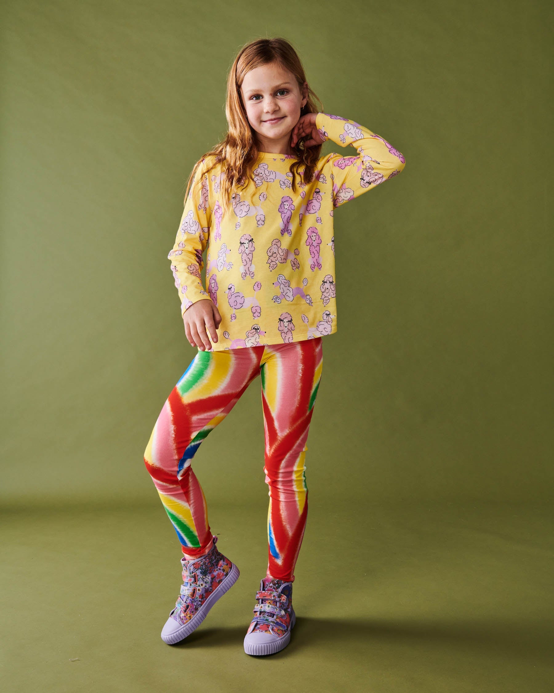 Rainbow Spray Organic Cotton Leggings