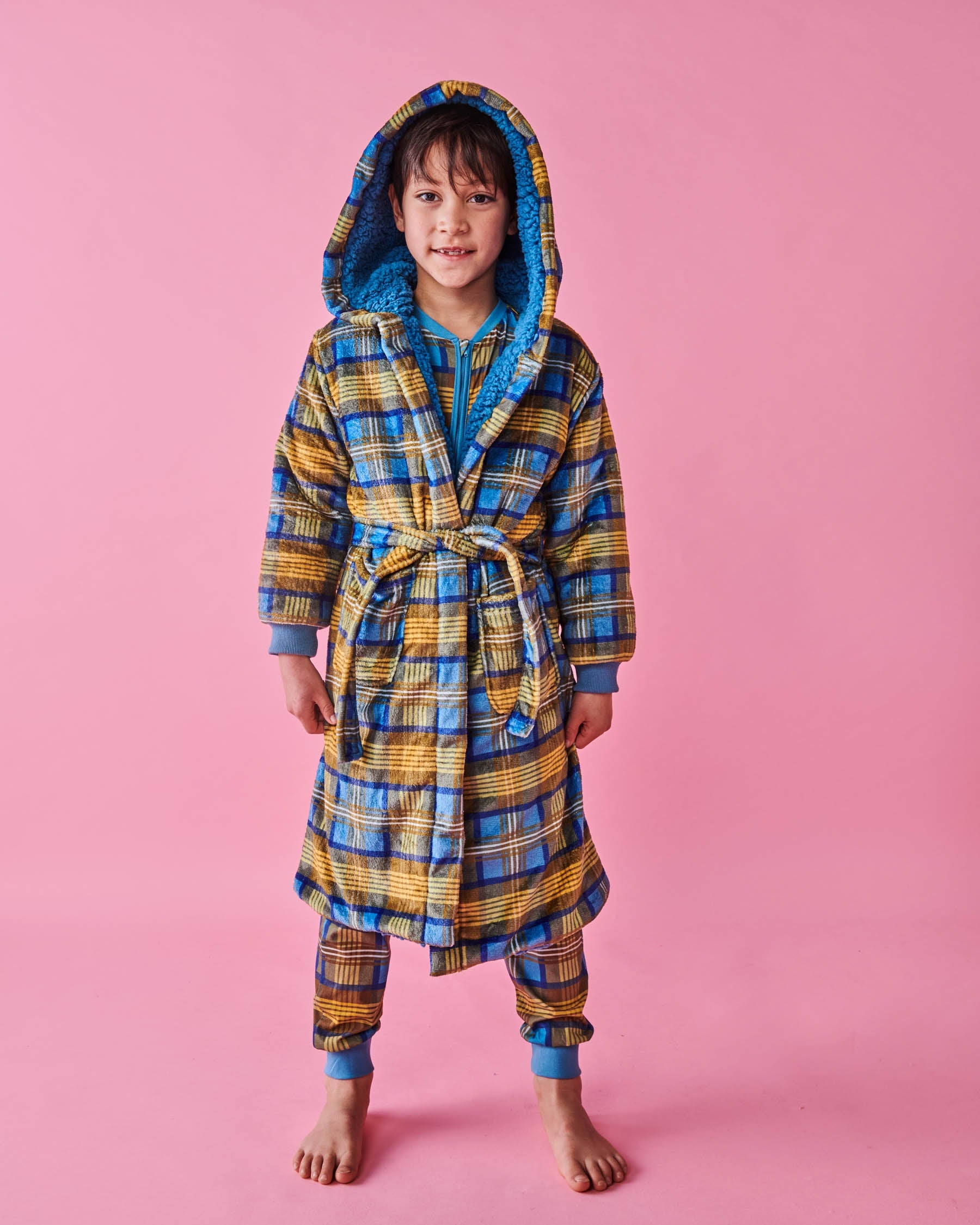 Cosy Tartan Organic Cotton Pyjama Onesie