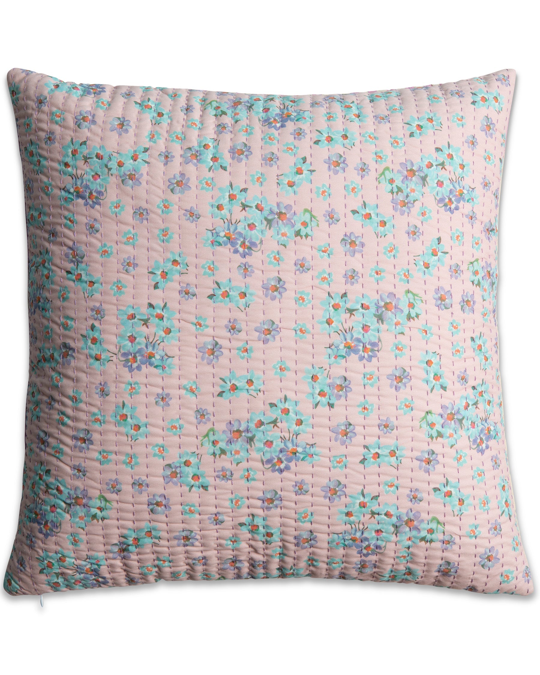 Little Blue Flower Kantha Cushion