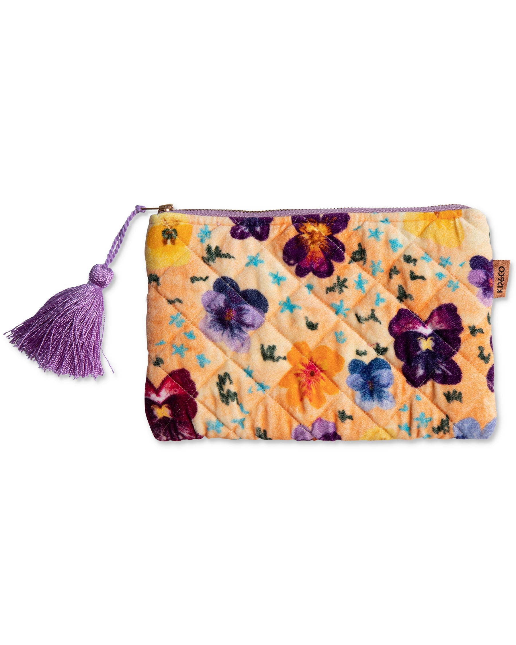 Pansy Velvet Cosmetics Purse