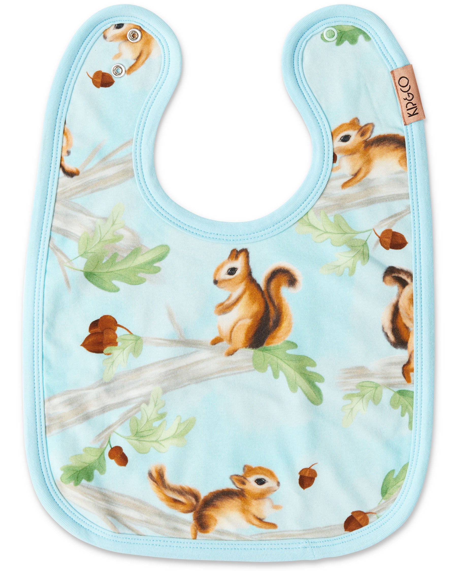 Squirrel Scurry Organic Cotton Bib