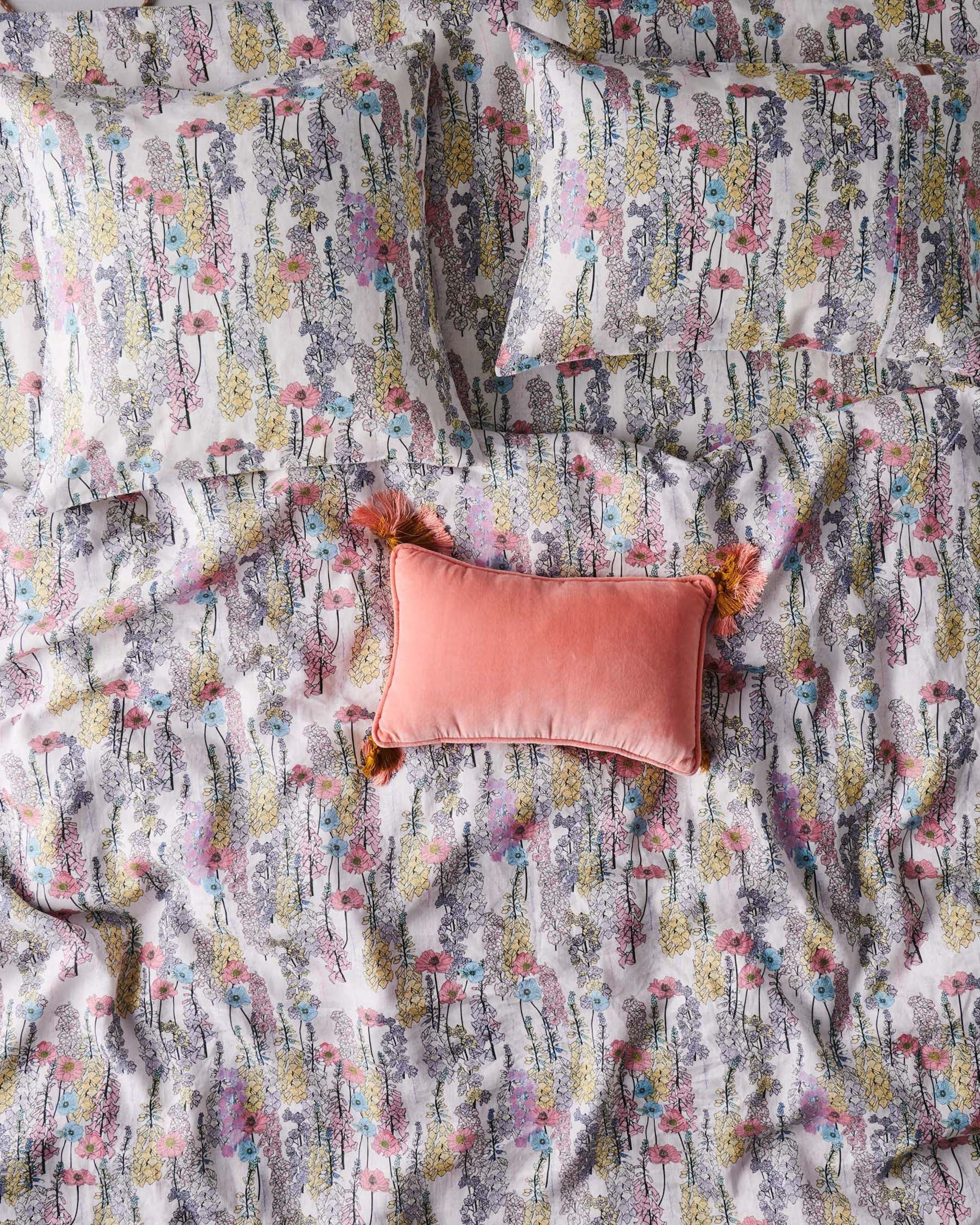 Foxglove Forever Linen European Pillowcases