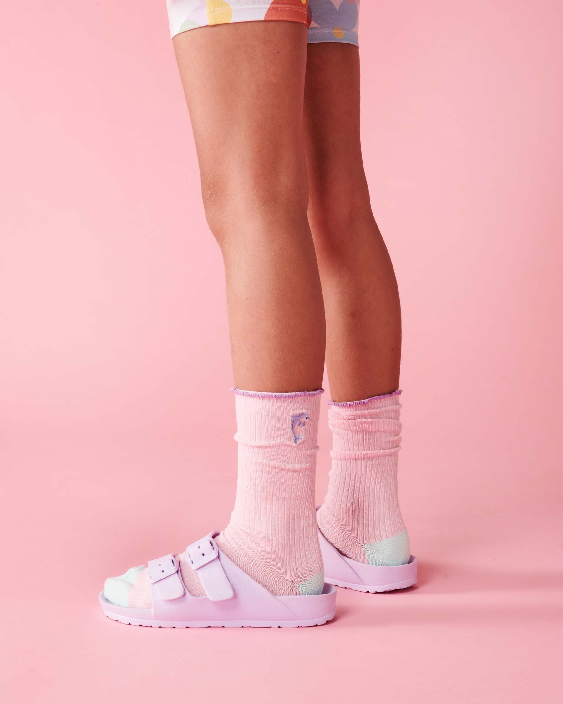 Dolphin Frill Socks