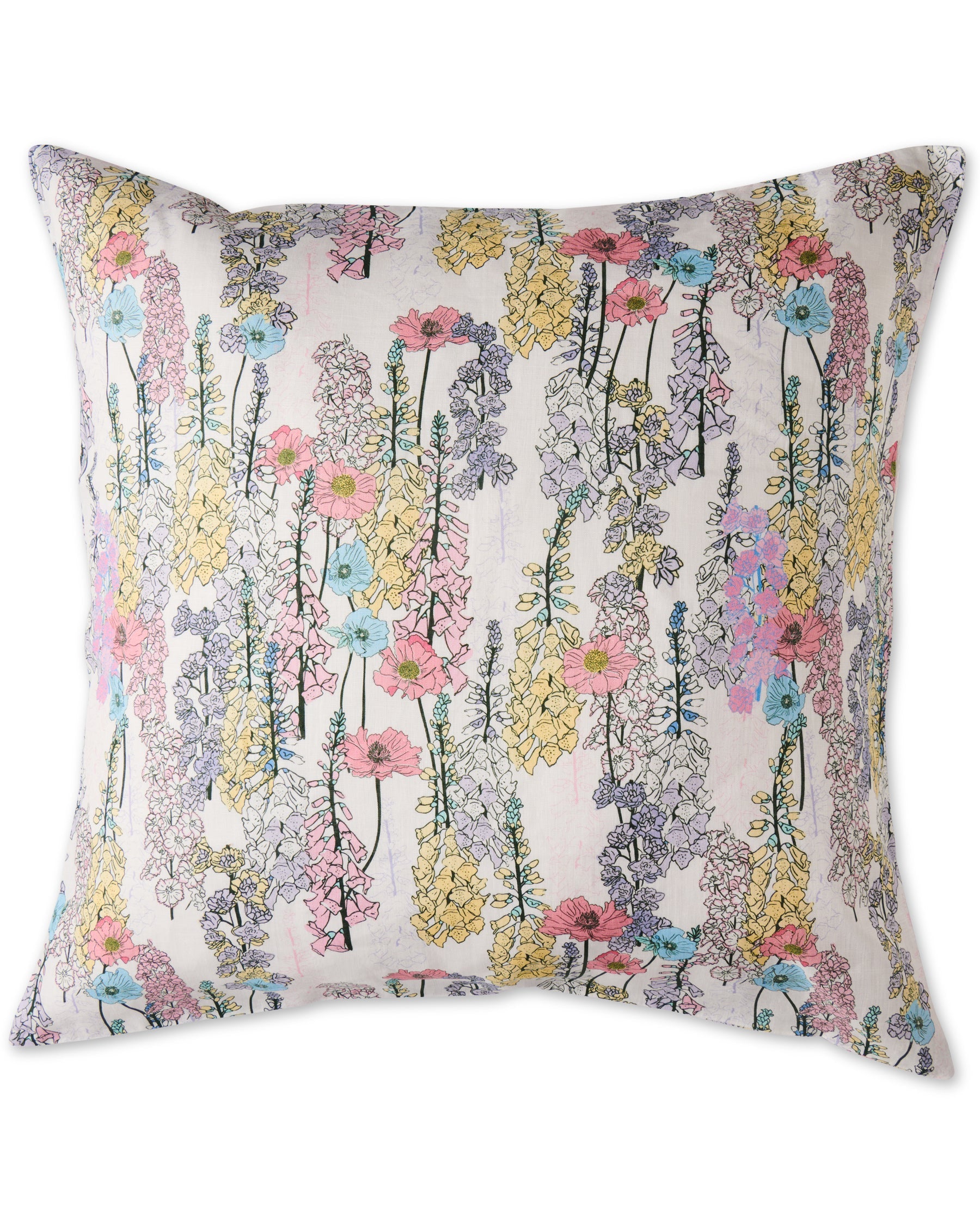 Foxglove Forever Linen European Pillowcases