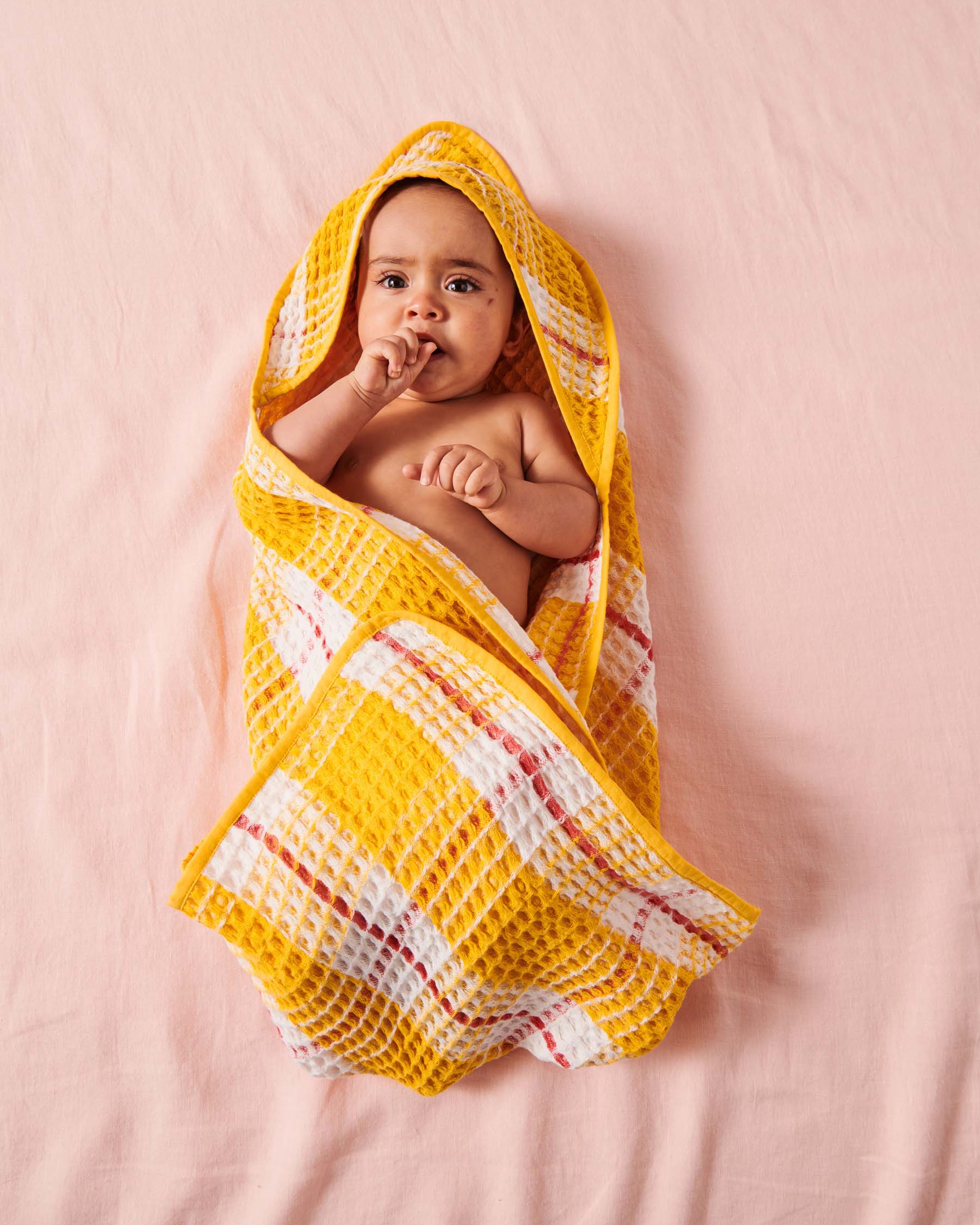 Checkerboard Yellow Terry Bath Towel – Kip&Co USA