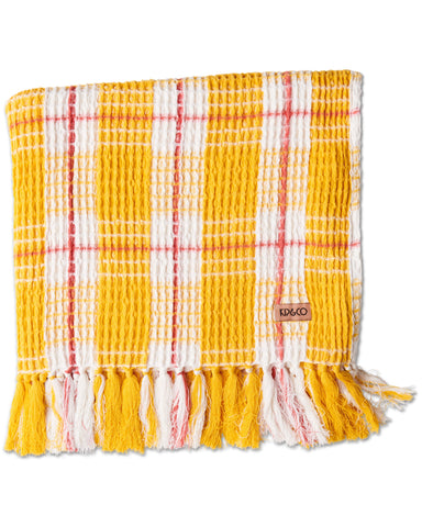 Checkerboard Yellow Terry Bath Towel – Kip&Co USA