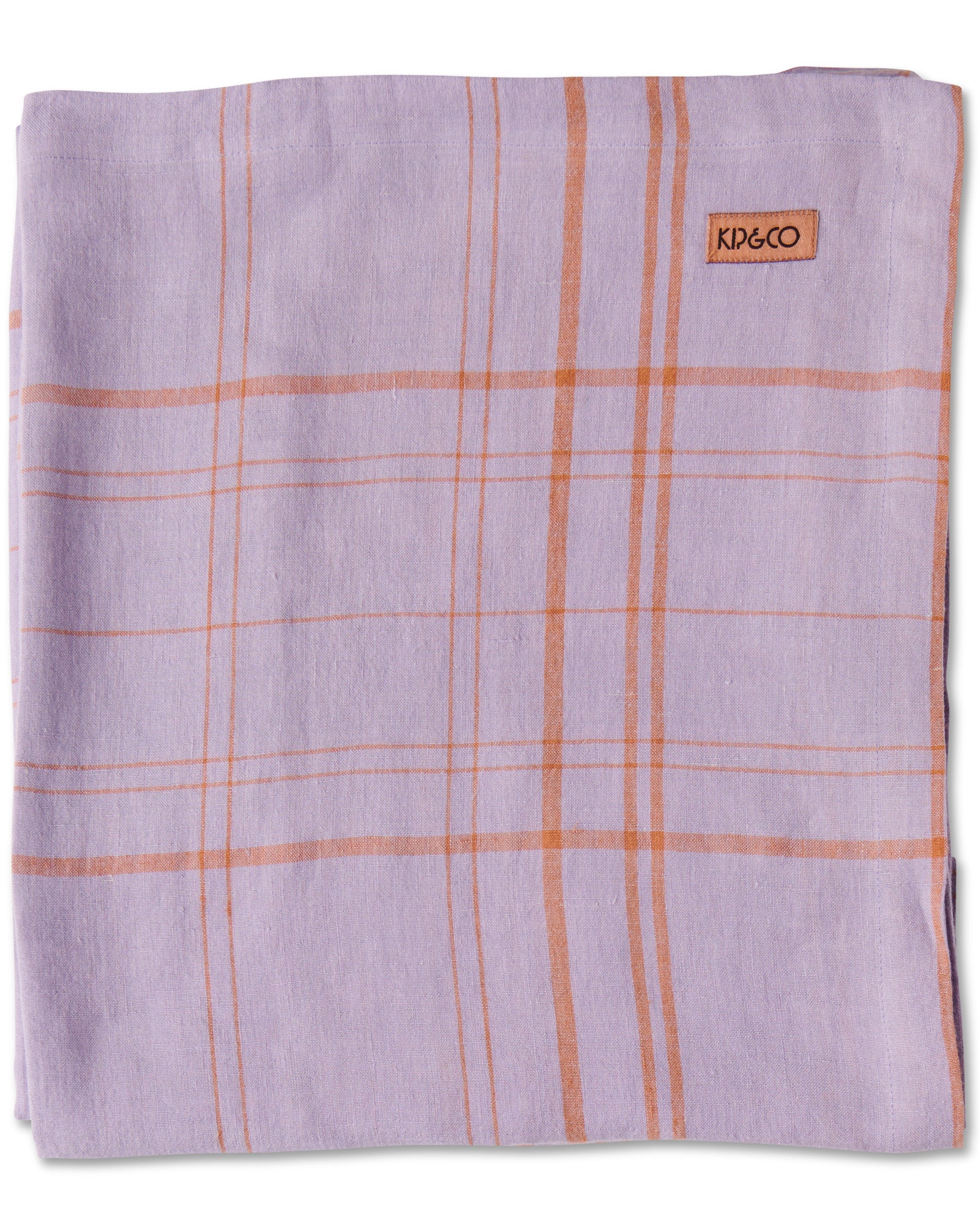 Santa Monica Tartan Rectangular Linen Tablecloth