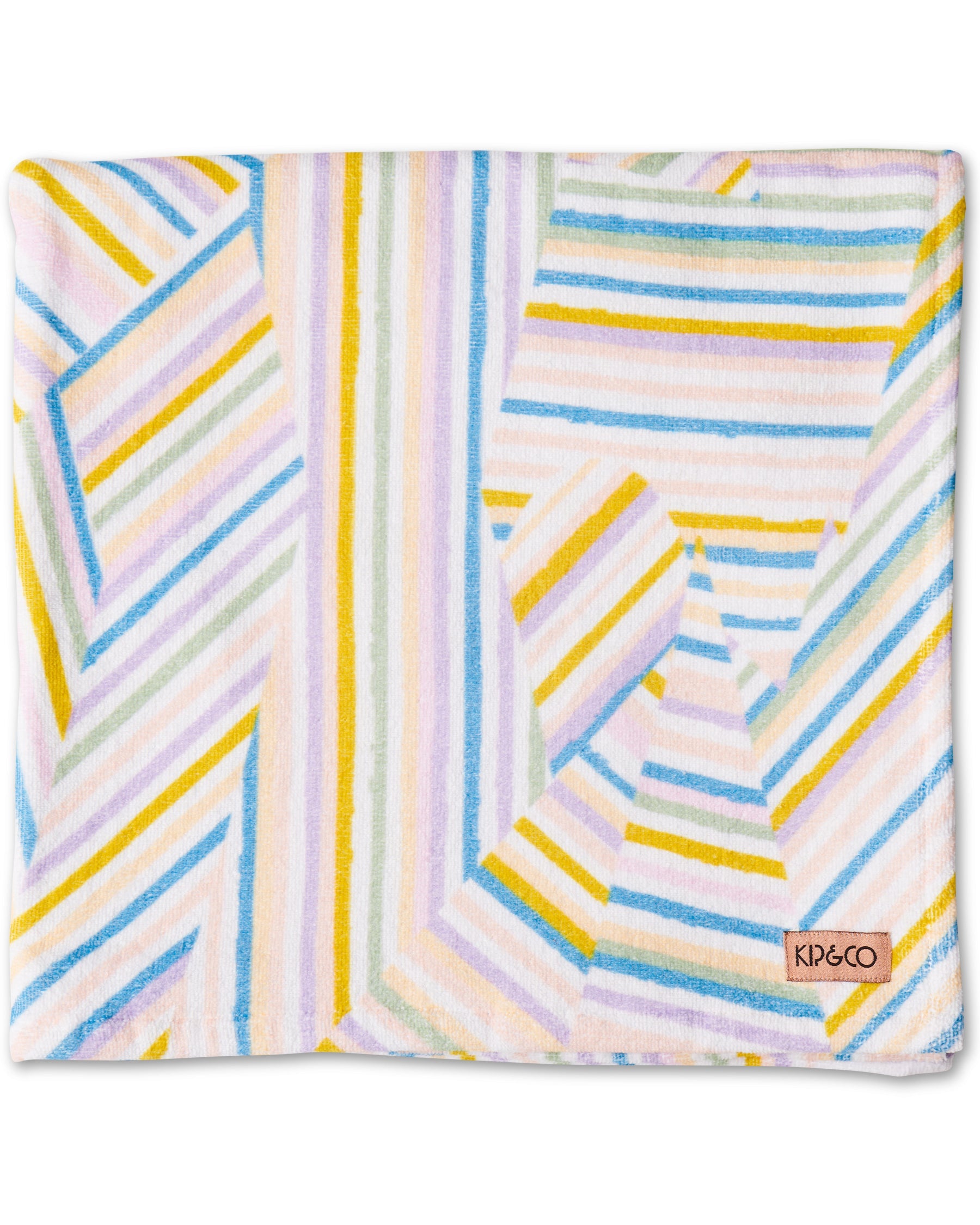 Stripes of Paros Printed Terry Bath Towel