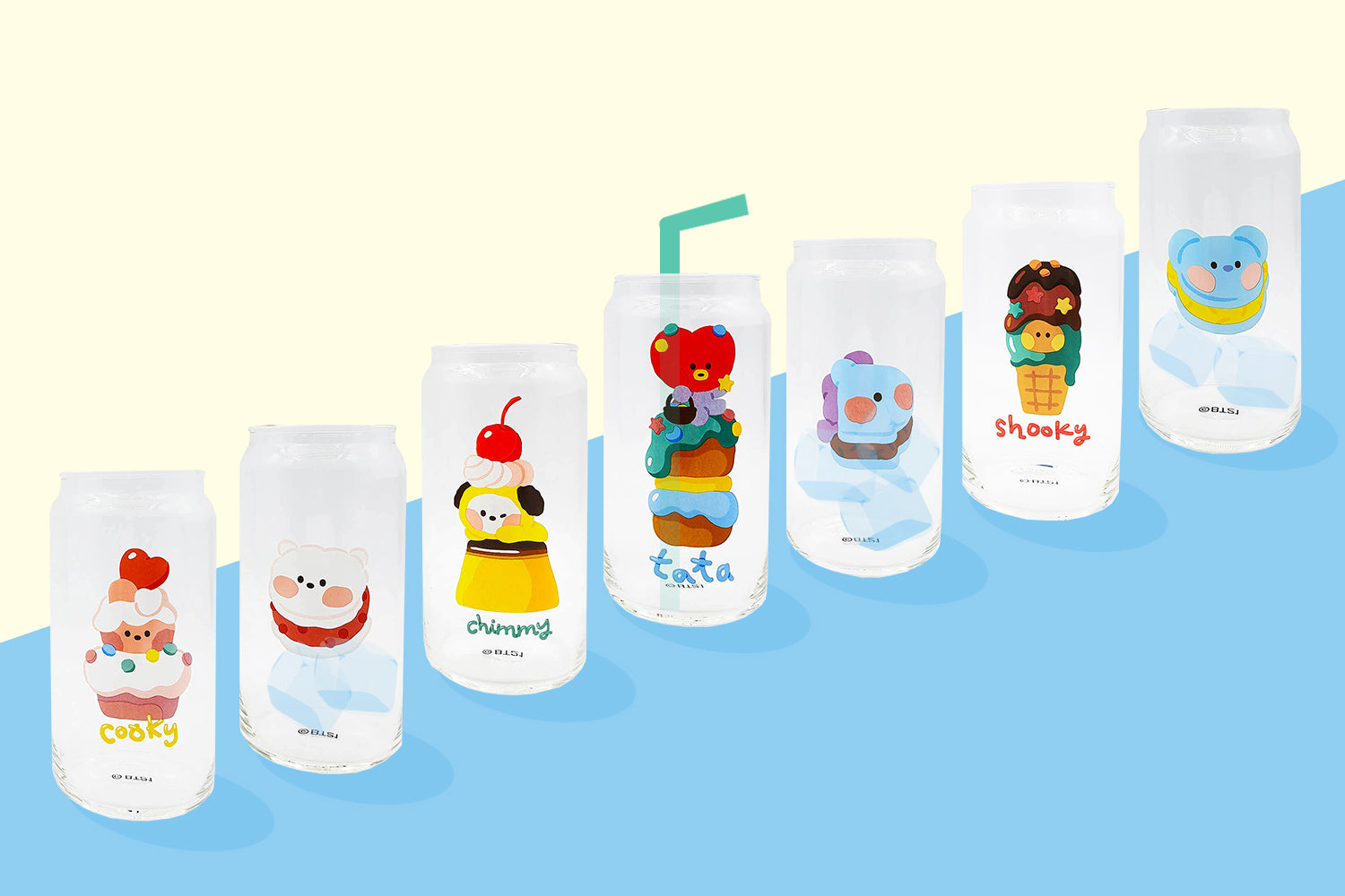 BT21 GLASS CUP SET - LINE FRIENDS_US