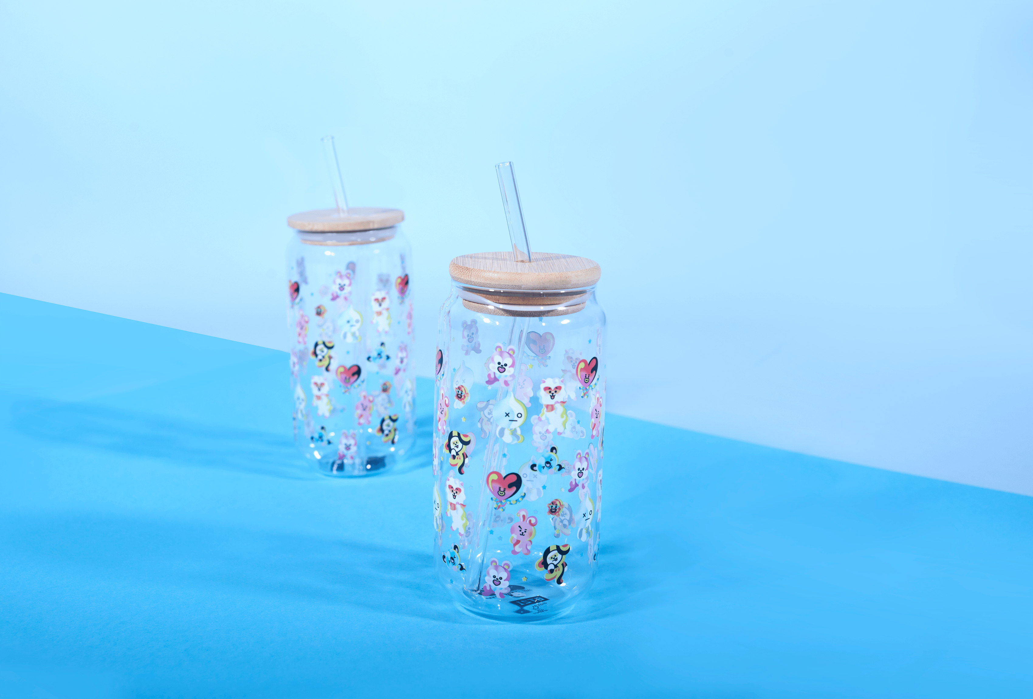 BT21 x Jade Purple Brown Mason Jar Cup - LINE FRIENDS_US